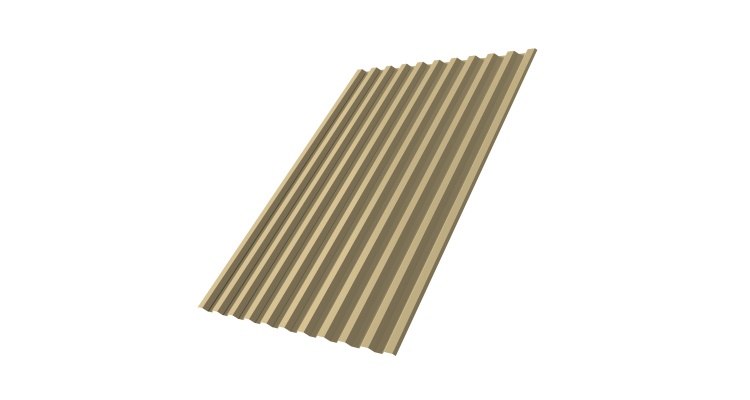 Профнастил С21R 0,4 PE RAL 1014 слоновая кость