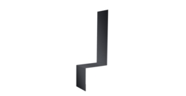 Планка примыкание боковое фальц 0,45 PE с пленкой RAL 7024 мокрый асфальт (3м)