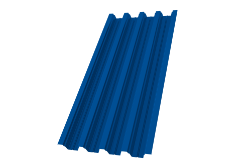 Профнастил Н75R 0,7 PE RAL 5005 сигнальный синий