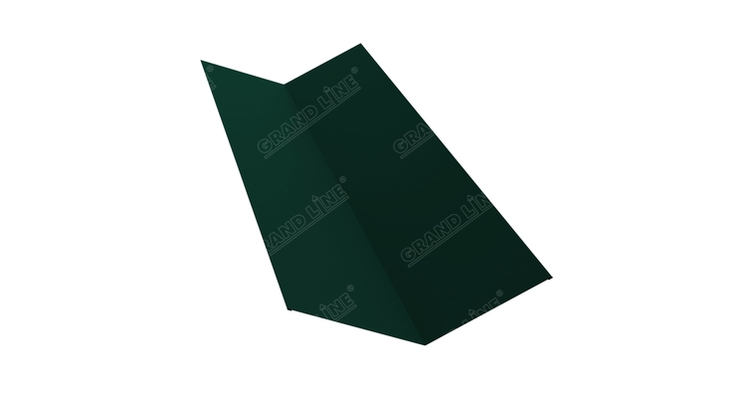Планка ендовы верхней 145х145 0,4 PE с пленкой RAL 6005 зеленый мох (2м)