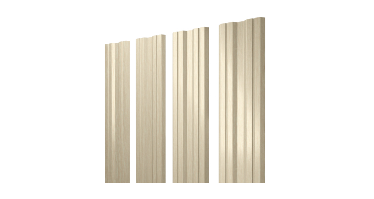 Штакетник Twin с прямым резом 0.45 Print Elite Milky Wood TwinColor