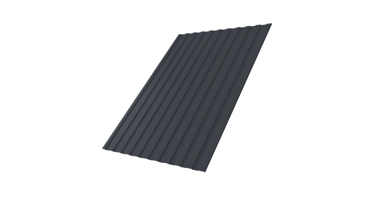 Профнастил С8А 0,45 PE-Double RAL 7024 мокрый асфальт