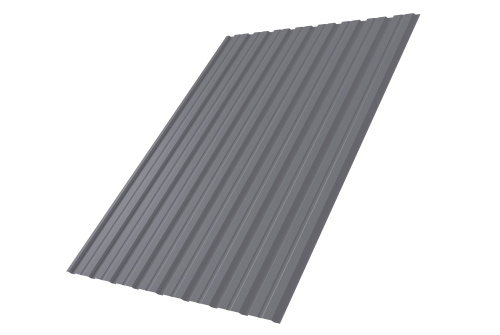 Профнастил С10В 0.5 Satin с пленкой RAL 7004 сигнальный серый