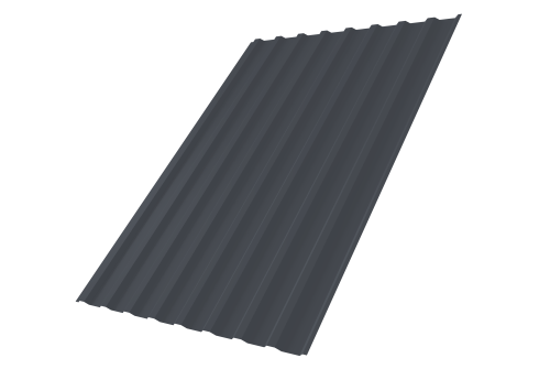 Профнастил С20В 0,7 PE RAL 7024 мокрый асфальт