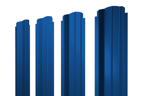 Штакетник П-образный B фигурный 0,4 PE RAL 5005 сигнальный синий