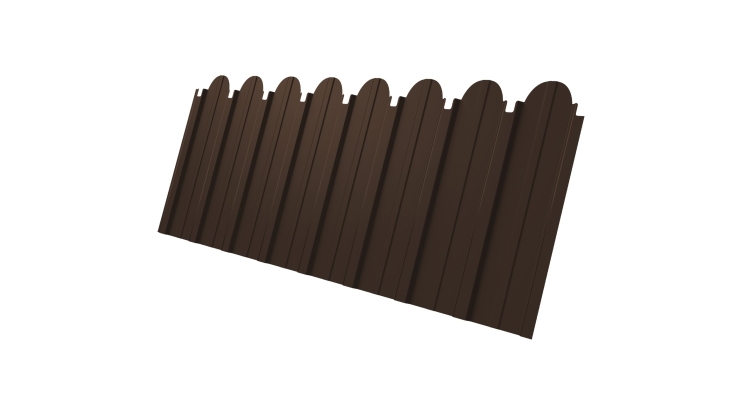 Профнастил С10A фигурный GL 0,5 Rooftop Бархат RAL 8017 шоколад