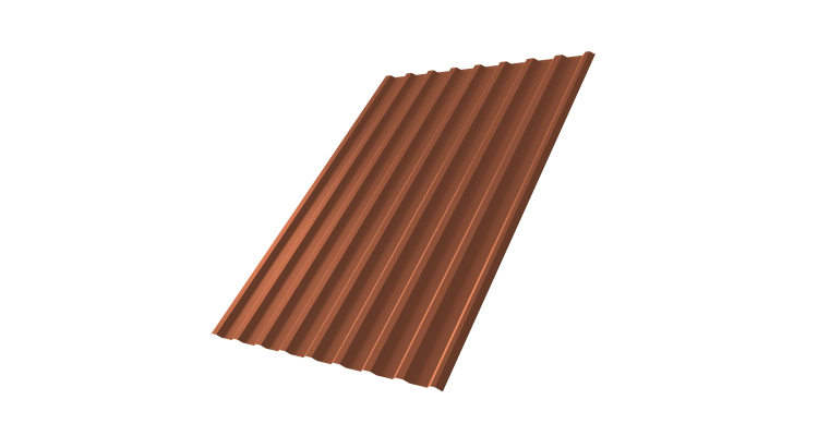 Профнастил С20R Grand Line 0,5 PurLite Мatt RAL 8004 терракота