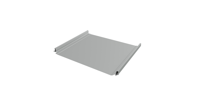 Кликфальц Pro Grand Line 0,5 Satin с пленкой на замках RAL 9006 бело-алюминиевый