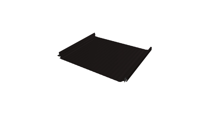 Кликфальц Pro Gofr Grand Line 0,5 Satin с пленкой на замках RAL 9005 черный