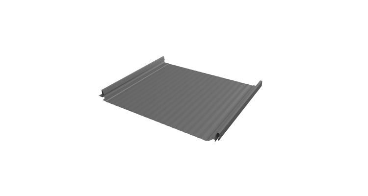 Кликфальц Pro Gofr Grand Line 0,45 PE с пленкой на замках RAL 9006 бело-алюминиевый