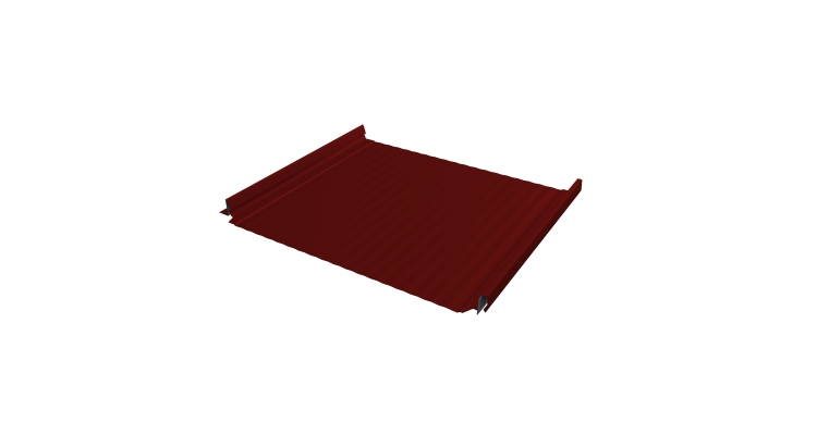 Кликфальц Pro Gofr Grand Line 0,45 PE с пленкой на замках RAL 3011 коричнево-красный