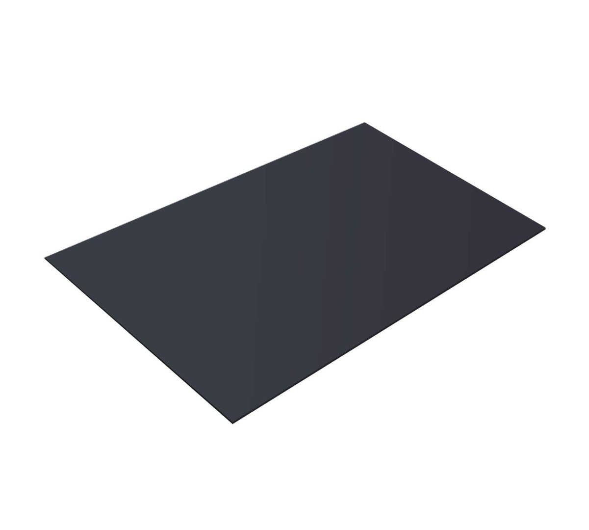 Плоский лист 0.5 Satin Мatt с пленкой RAL 7024 мокрый асфальт