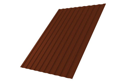 Профнастил С8А 0,45 PE RAL 3009 оксидно-красный