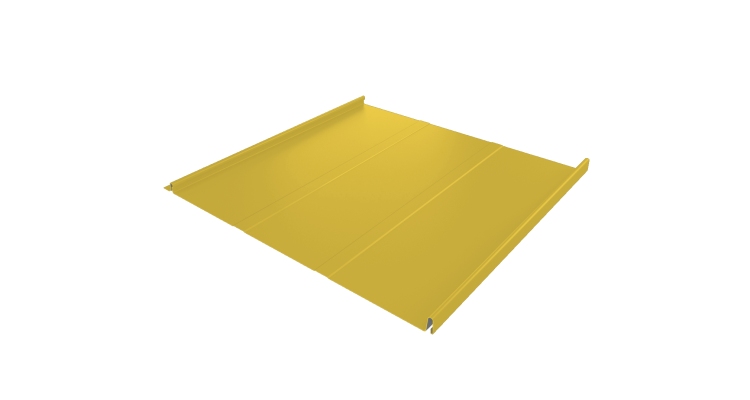 Фальц двойной стоячий Line Grand Line 0,45 PE с пленкой на замках RAL 1018 цинково-желтый