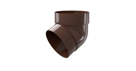 Колено трубы 67 град. ПВХ Grand Line темно-коричневое (RR32)