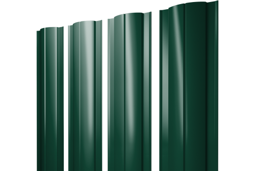 Штакетник Круглый с прямым резом 0,45 PE-Double RAL 6005 зеленый мох