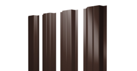 Штакетник П-образный A с прямым резом 0,5 Velur X RAL 8017 шоколад