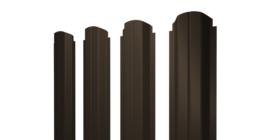 Штакетник П-образный А фигурный 0,5 Velur X RR 32 темно-коричневый