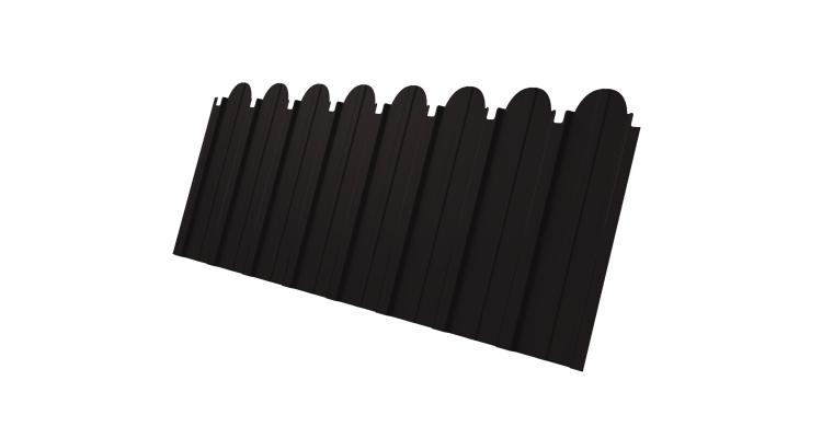 Профнастил C10A фигурный 0,45 PE-Double RAL 9005 черный