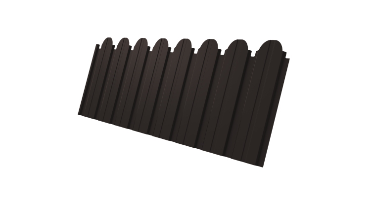 Профнастил C10B фигурный 0.45 Drap TR RR 32 темно-коричневый