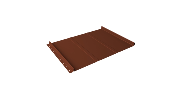 Кликфальц Line Grand Line 0.5 Velur X с пленкой на замках RAL 8004 терракота