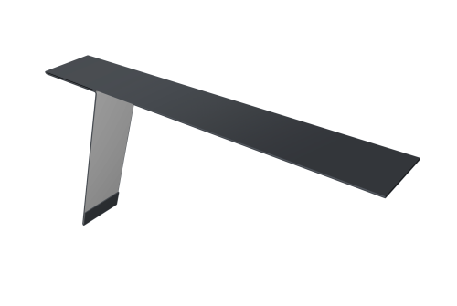 Планка карнизная фальц 130х80 0,5 Satin Matt TX RAL 7024 мокрый асфальт (2м)