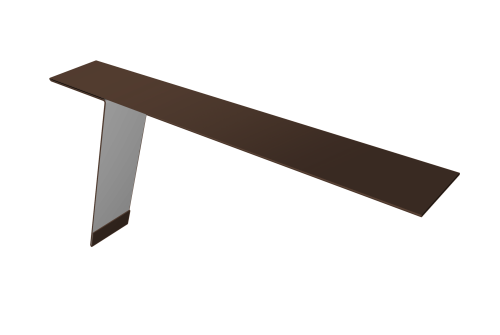 Планка карнизная фальц 130х80 0,5 Satin Matt TX RAL 8017 шоколад (3м)
