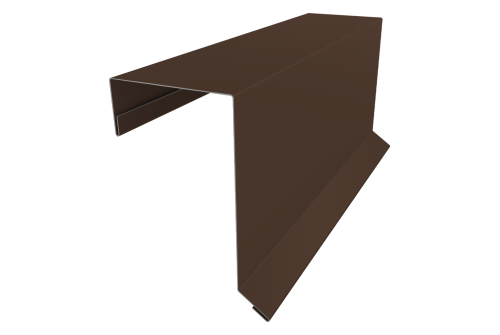 Планка торцевая кровельная фальц 65х97 0,4 PE-Double с пленкой RAL 8017 шоколад (3м)