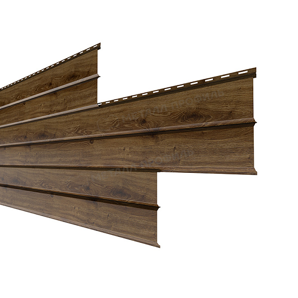 Сайдинг Металл Профиль Lбрус-XL-14х335 (ECOSTEEL_MA-12-Античный Дуб-0.45)