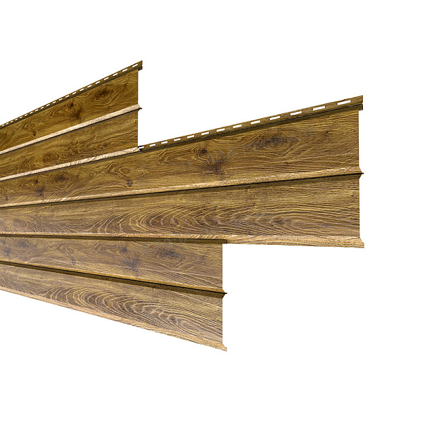 Сайдинг Металл Профиль Lбрус-XL-14х335 (ECOSTEEL_T-12-Дуб-0.45)