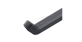 Труба водосточная с коленом Металл Профиль БЮДЖЕТ 76х102х1000 RAL 7024