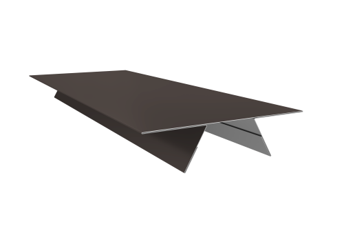 Планка стыковочная составная верхняя 0,5 Satin с пленкой RR 32 темно-коричневый (2м)