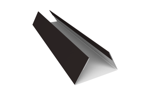 Планка стыковочная составная нижняя 0,45 Drap TX RAL 9005 черный (3м)