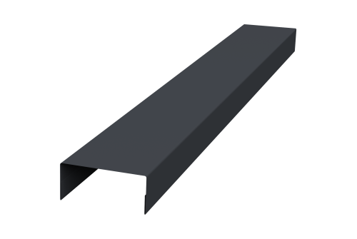 Крышка 45х20 жалюзи Texas 0,45 PE-Double RAL 7024 мокрый асфальт (2м)
