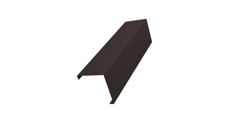 Декоративная накладка на столб универсальная угловая 62х55 для забора жалюзи 0,45 Drap-double TX RR 32 темно-коричневый (1,8м)