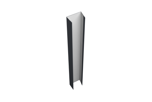 Крепежная планка верхняя Texas 0,5 PurPro RAL 7024 мокрый асфальт (2м)