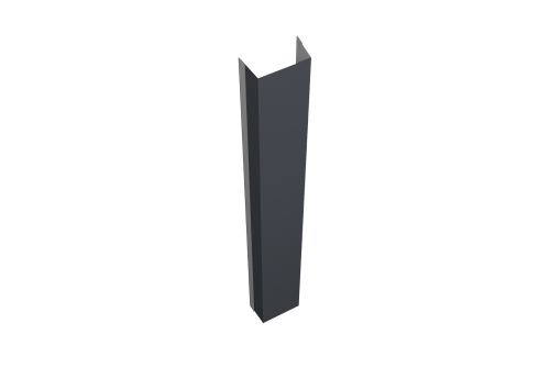 Крепежная планка нижняя Texas 0,5 Satin RAL 7024 мокрый асфальт (3м)