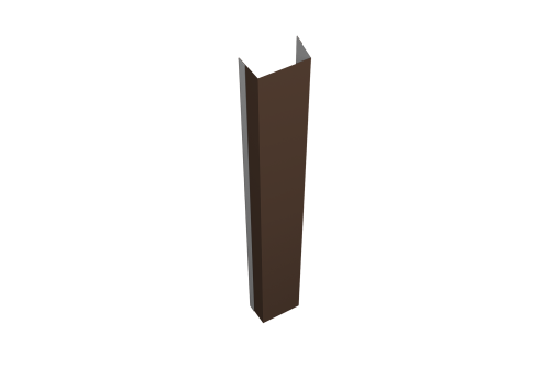 Крепежная планка нижняя Texas 0,5 Satin RAL 8017 шоколад (3м)