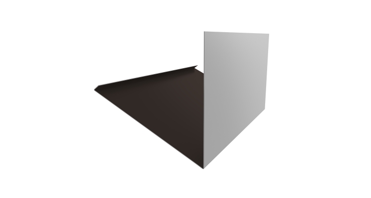 Планка примыкание верхнее к трубе фальц 0,45 Drap ST RR 32 темно-коричневый (2м)