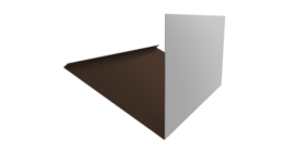 Планка примыкание верхнее к трубе фальц Grand Line 0,5 Drap TX RAL 8017 шоколад (3м)