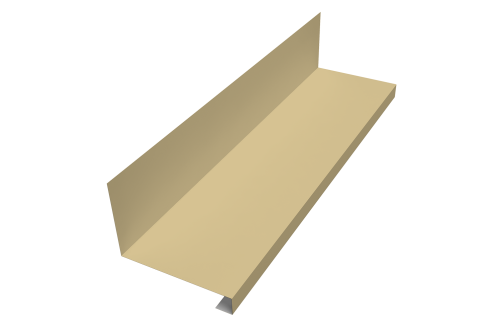 Планка примыкание нижнее к трубе фальц 0,45 PE с пленкой RAL 1014 слоновая кость (2м)