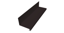 Планка примыкание нижнее к трубе фальц Grand Line 0,5 Drap TX RAL 9005 черный (2м)