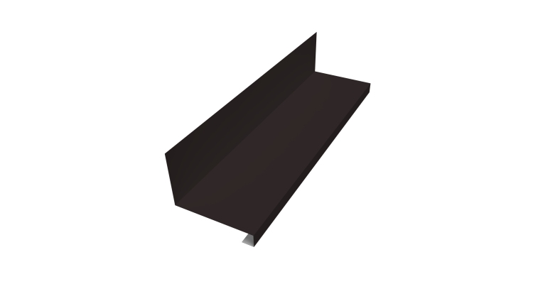 Планка примыкание нижнее к трубе для Кликфальц Pro 0,45 Drap RAL 9005 черный (3м)