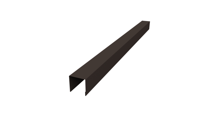 Планка вертикальная лицевая для забора жалюзи Palermo 0,5 Atlas X RR 32 темно-коричневый (2,5м)