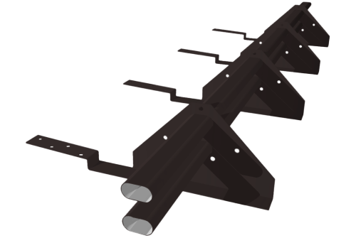 Снегозадержатель трубчатый для композитной черепицы Roman RAL 8019 (3м)
