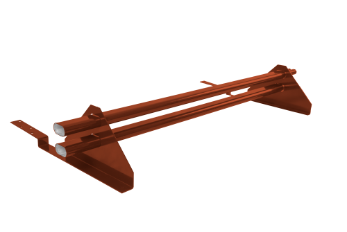 Снегозадержатель трубчатый для композитной черепицы Roman RAL 8004 (1м)